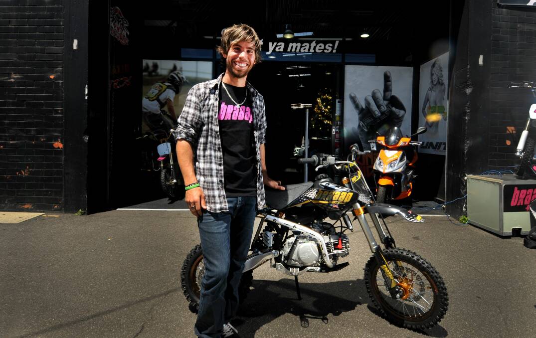 Brad Smith at the former Braaap shop in Launceston. 