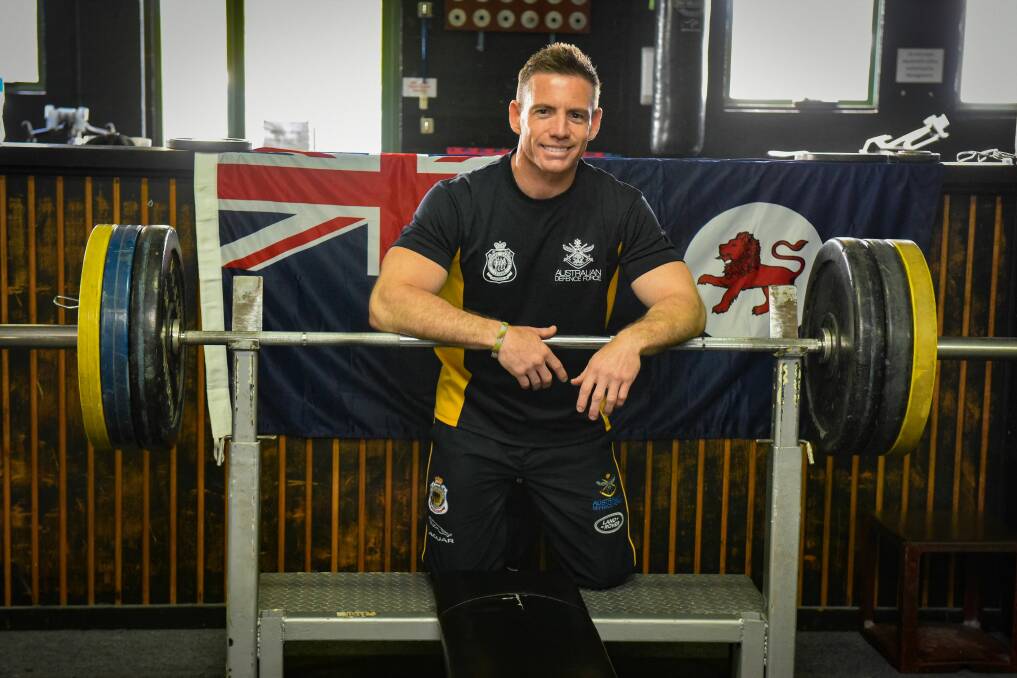 HOPEFUL: Powerlifter Jarrod Kent will represent Tasmania and Australia at the Invictus Games, founded by Duke of Sussex, Prince Harry in 2014. Pictures: Paul Scambler