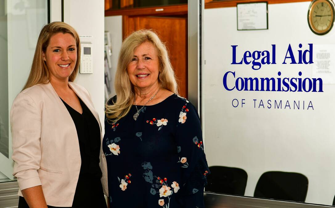EXTENDED: Legal Aid Commision of Tasmania's Anthea d'Emden and Leonie Singline at their Launceston office. Picture: Scott Gelston