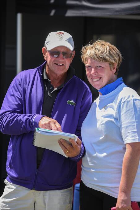 TEAMWORK: Brian Abey and Jacquie Spence volunteering at the first day of the Launceston International. Picture: Paul Scambler