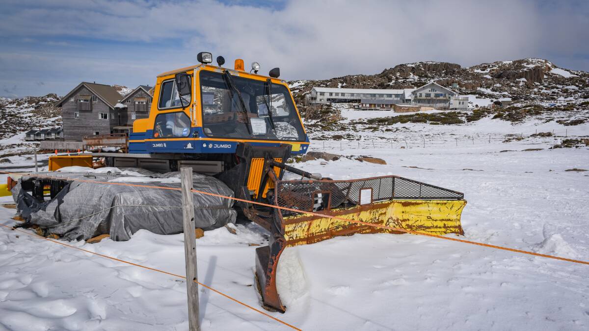 A LITTLE HELP: A snow plough on Ben Lomond sits dormant. Stakeholders have raised concerns that red tape makes it too hard to use artificial snow making equipment to improve the experience on the beginners slopes. Picture: Paul Scambler