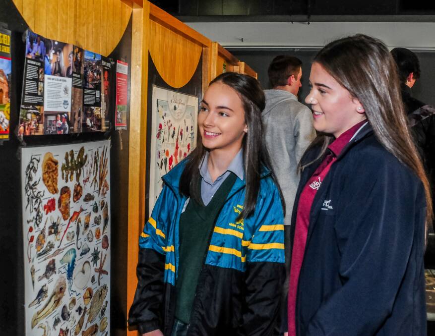 CAREER SHOWCASE: Jen Smith, from Prospect High School and Ria Oliver from St Mary's District School at the hospitality and tourism showcase. Picture: Neil Richardson