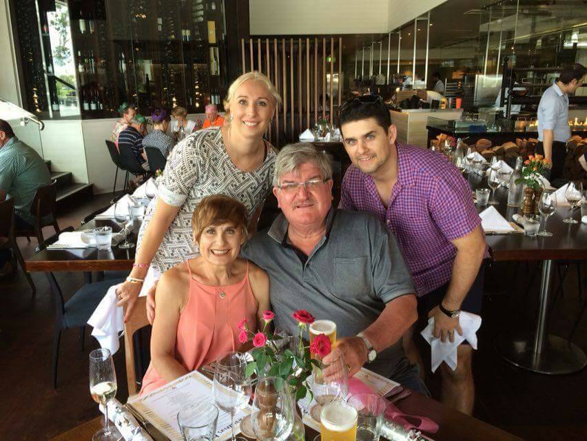 MEMORIES: Tony Benneworth (centre) with his wife Linda, niece Adele Close and great nephew Archer Close. Archer has written a book.