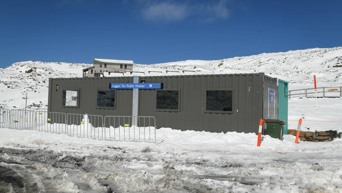 BUILD DELAY: A new multipurpose shelter on Ben Lomond to replace temporary facilities has been delayed again due to construction materials and labour shortages. Picture: Paul Scambler