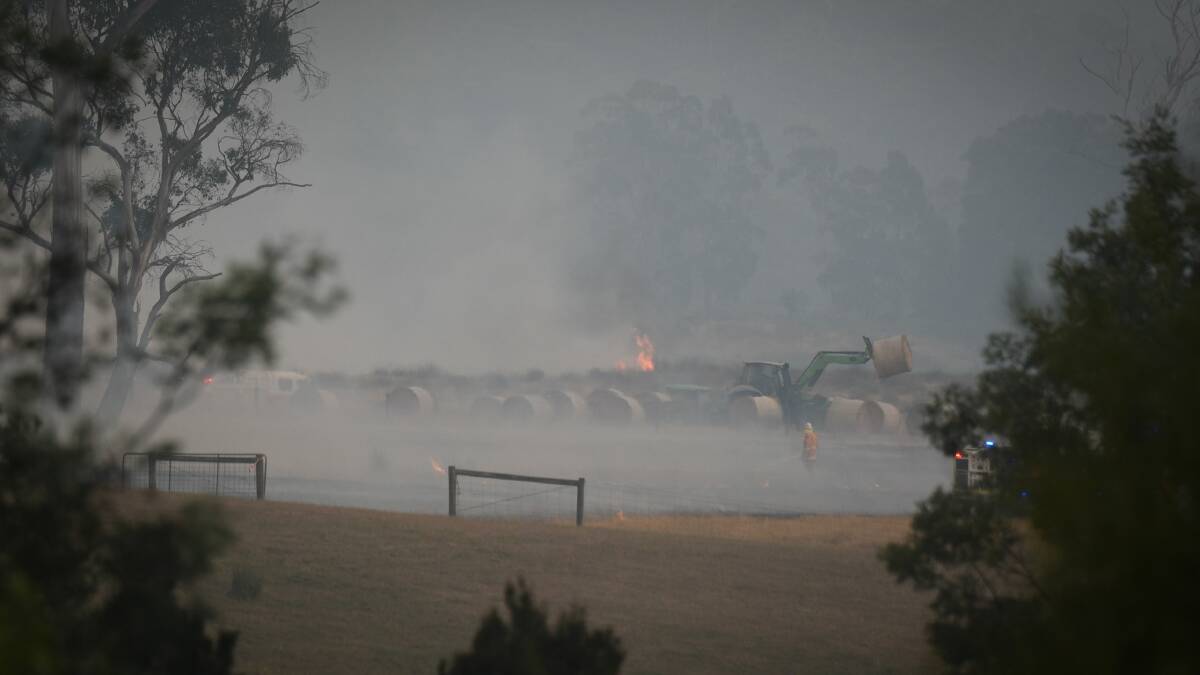 CLOSE CALL: A fire burns close to farming property at Winkleigh last week. Picture: Paul Scambler