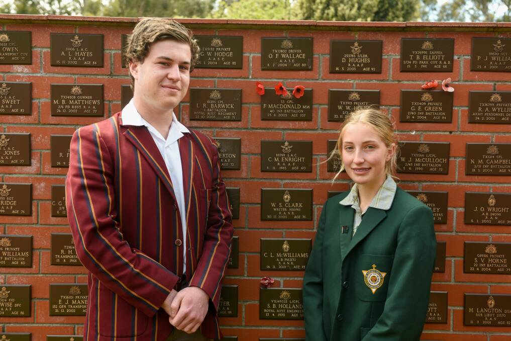 REFLECTION: Lydia Kelly, of St Patricks College, and William Scott, of Scotch Oakburn College will participate in the Frank McDonald Memorial Prize. Picture: Paul Scambler