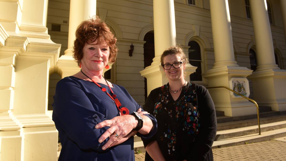 RECOGNISED: Volunteer Charmaine Pugh of Launceston and Rebecca Eiszele of Mount Esk Nursing home. Charmaine was awarded a City of Launceston Volunteer Recognition award on Tuesday. Picture: Paul Scambler