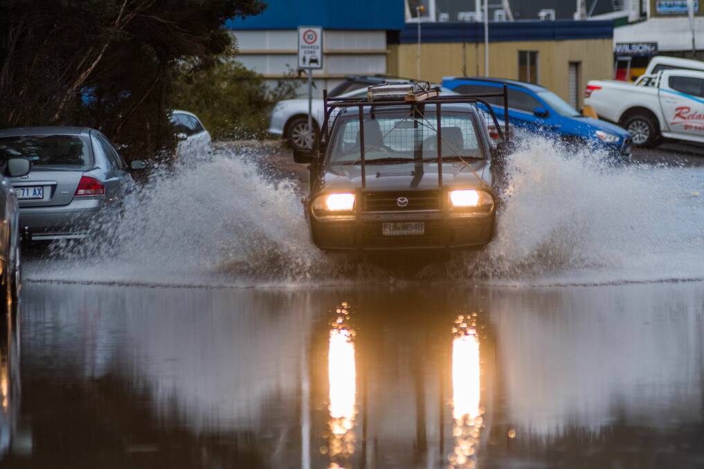 File image from Tasmanian floods in 2018.