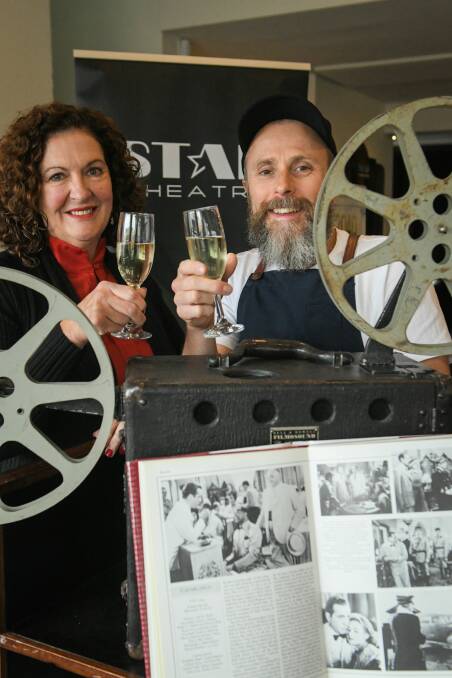 CHEERS: Care for Africa chief financial officer Jenny Saunders and Star Theatre's Ben Davis prepare for the film's Casablanca fundraiser. Picture: Paul Scambler. 