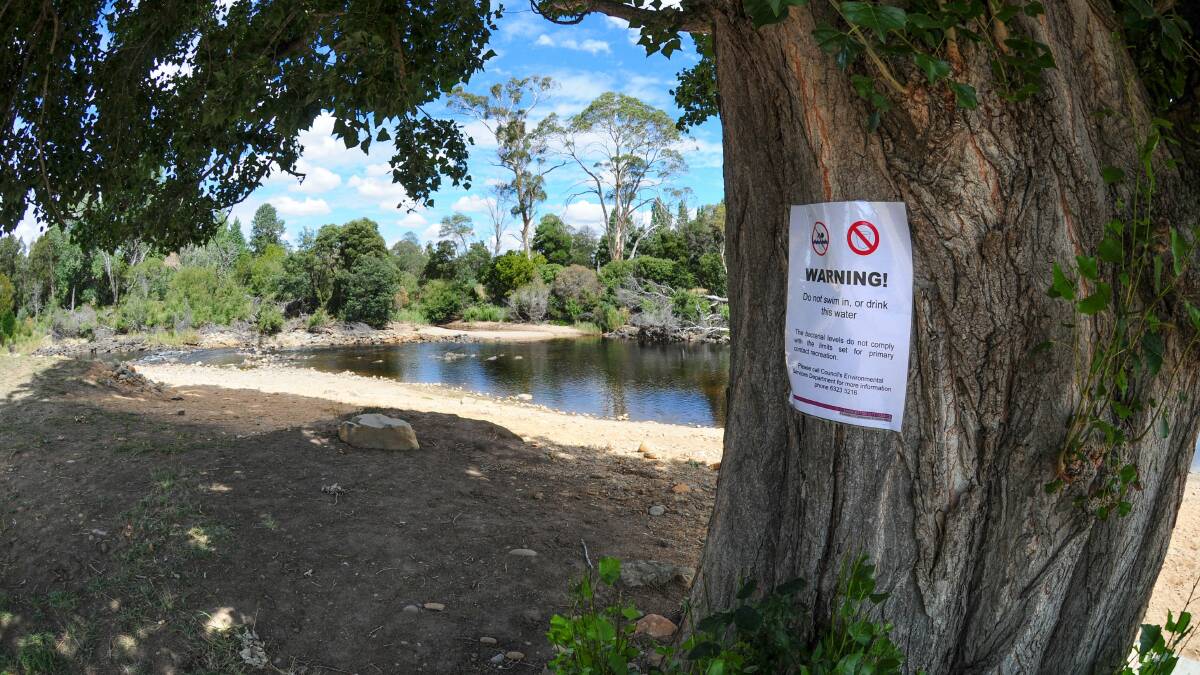 DETECTED: PFAS compounds have been detected in the river at Corra Linn following a site investigation of Launceston Airport. Picture: file