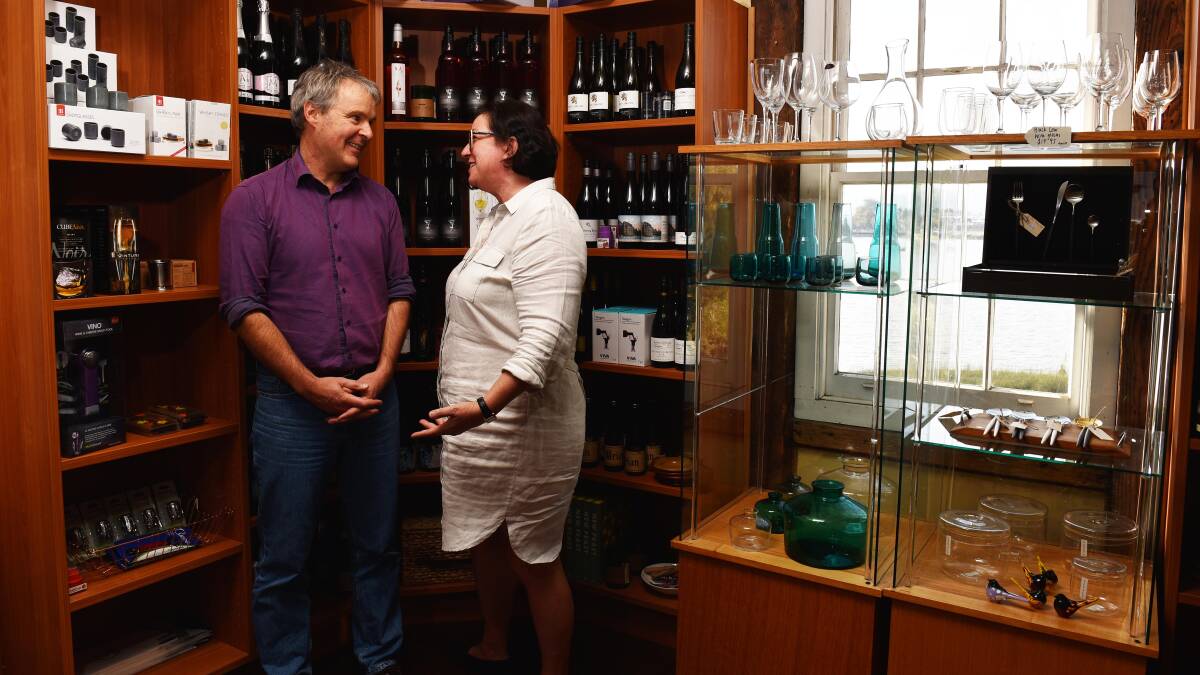 SUPPORT: Tom Lewis and Kim Seagram from Fermentasmania at Stillwater in Launceston.