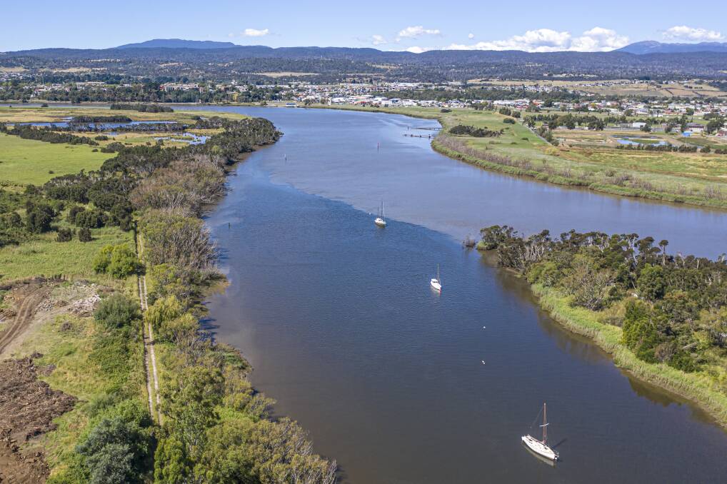 WATER VIEWS: An aerial photo of the Tamar Estuary. Picture: Craig George