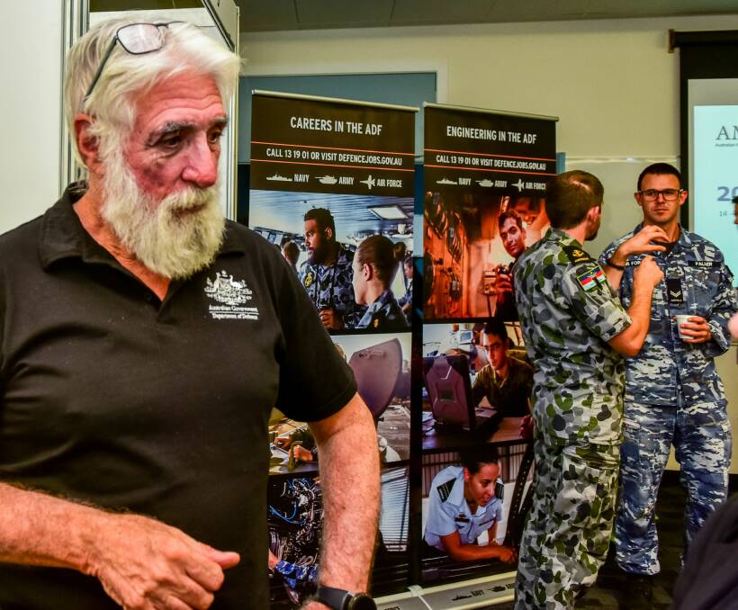 CIVIL FUTURE: Defence pathway program manager John Herd says not all Defence careers require you to be in uniform. Mr Herd was at the AMC Careers Expo. Picture: Neil Richardson