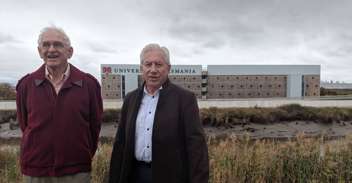 CONCERNS: Launceston ratepayer Chris Penna and Northern Tasmania Network Partners group spokesman Lionel Morell have concerns over UTAS' campus move to Inveresk. Picture: Caitlin Jarvis