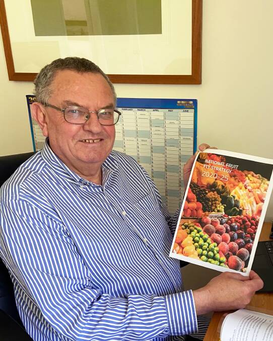 COLLABORATION: Chairman of the National Fruit Fly Council and general manager of Biosecurity Tasmania Lloyd Klumpp with the new strategy. Picture: supplied