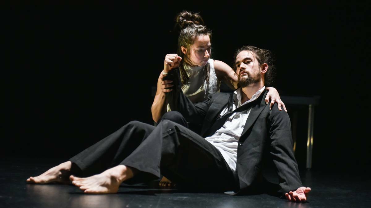 EXPRESSIVE: Amelia Stokes and Gabriel Comerford in 'Absence of Light'. Picture: Neil Richardson