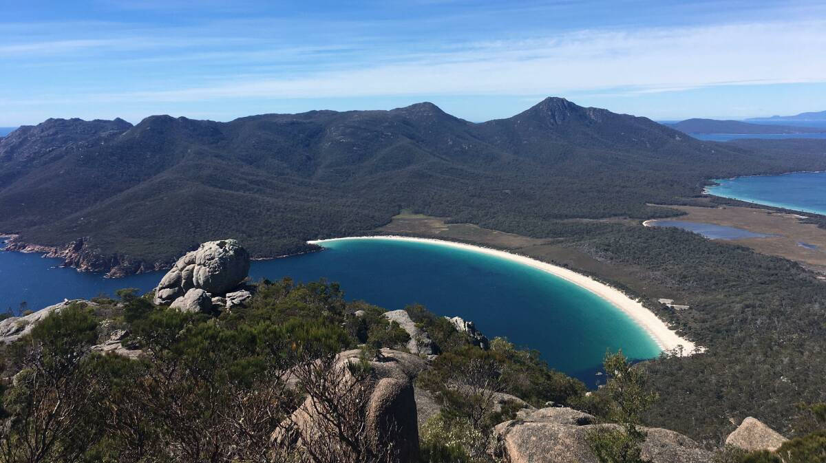 VISION: Wineglass Bay at Freycinet is a key part of the draft Freycinet Master Plan, which has been released for public comment. Picture: file