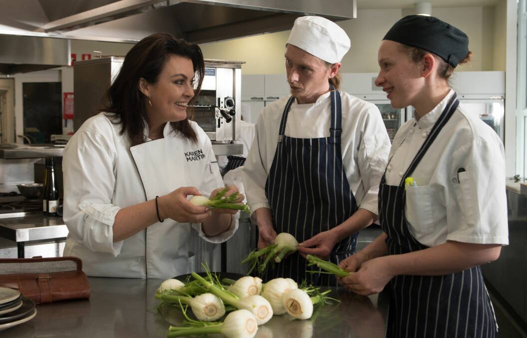 LEARNING OPPORTUNITY: Restaurant Tasmania, formerly the Great Chefs Series, held an event with Karen Martini, but has had to cancel the second event with Charlie Carrington. Picture: Phillip Biggs