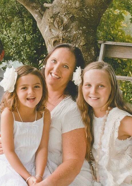 MISSED: Scottsdale Primary School Association chair, parent and florist Carolyn 'Karie' Hall with her children Charli (left) and Billie. Pictures: supplied