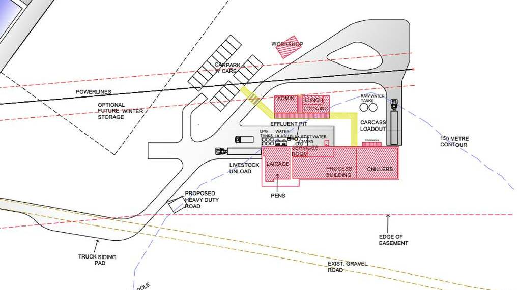 NEW FACILITY: Plans for the proposed abattoir at Springfield, submitted in its development application to the Dorset Council in June. Picture: supplied