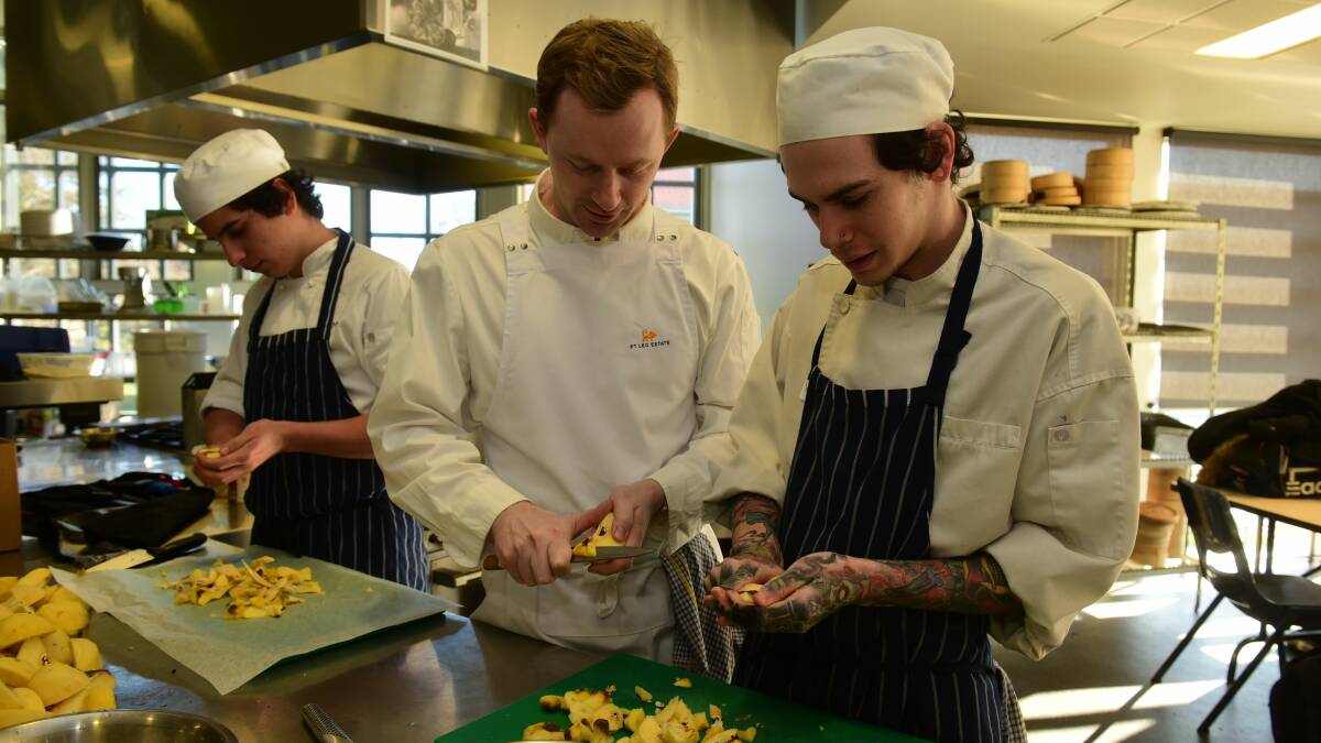 Chef and cookery students at TasTAFE's Launceston Drysdale campus.