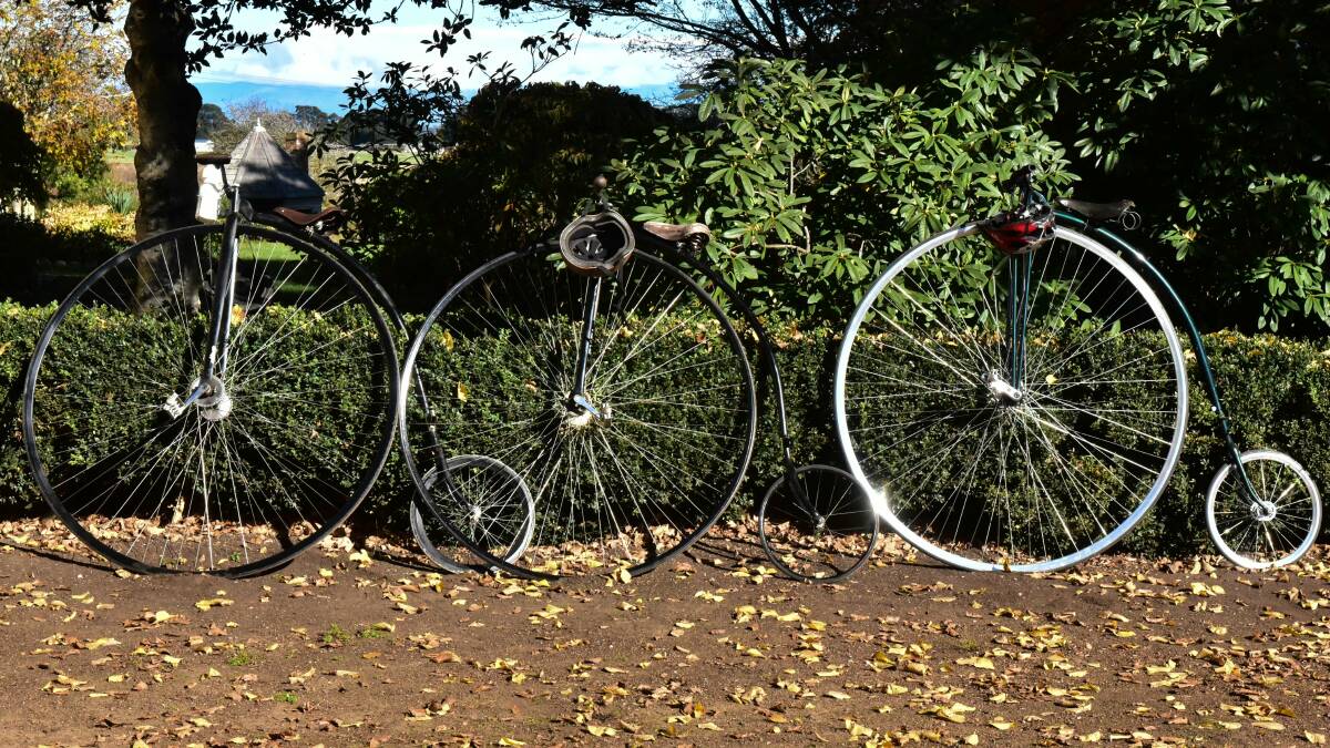 HISTORY: Penny Farthings at Evandale. The Northern town hosts its Penny Farthing festival every year. Picture: Neil Richardson