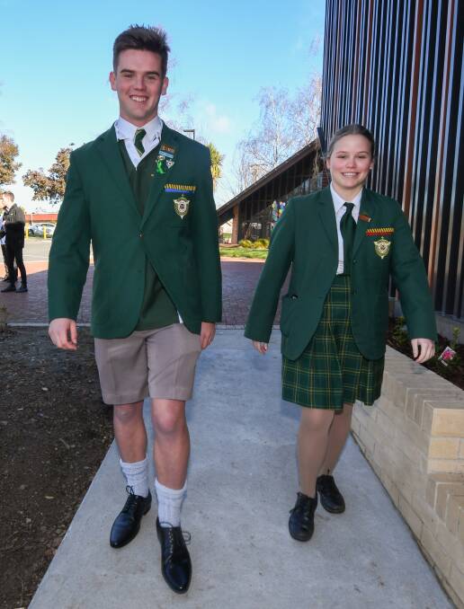 St Patrick's College year 12 students Tom Dwyer and Kate Macdonald.