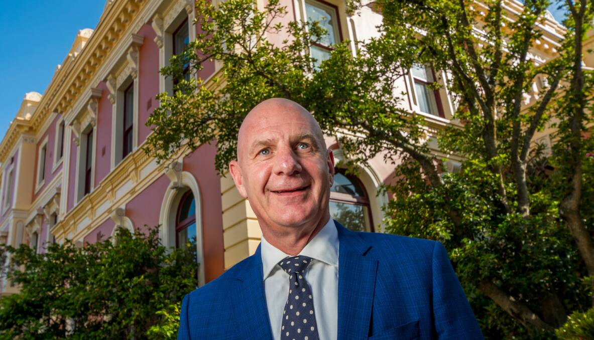 NEW ROLES: Premier Peter Gutwein, here at the public buildings in Launceston, will announce his new cabinet on Friday, and will consider the role of Michael Ferguson. Picture: Phillip Biggs