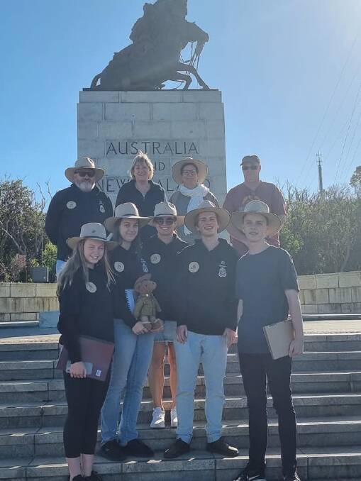 The group at the Australian War Memorial and Museum researching their soldiers.