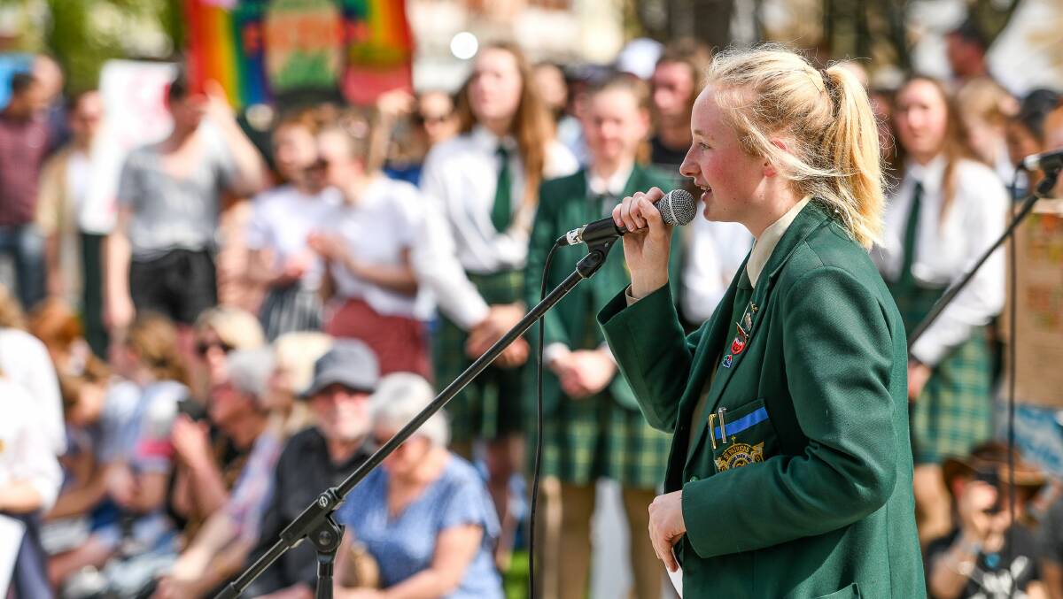 CLIMATE VOTE: Launceston woman Gabrielle Dewsbury, is a first time voter for this election and former organiser of the School Strike for Climate. Picture: file