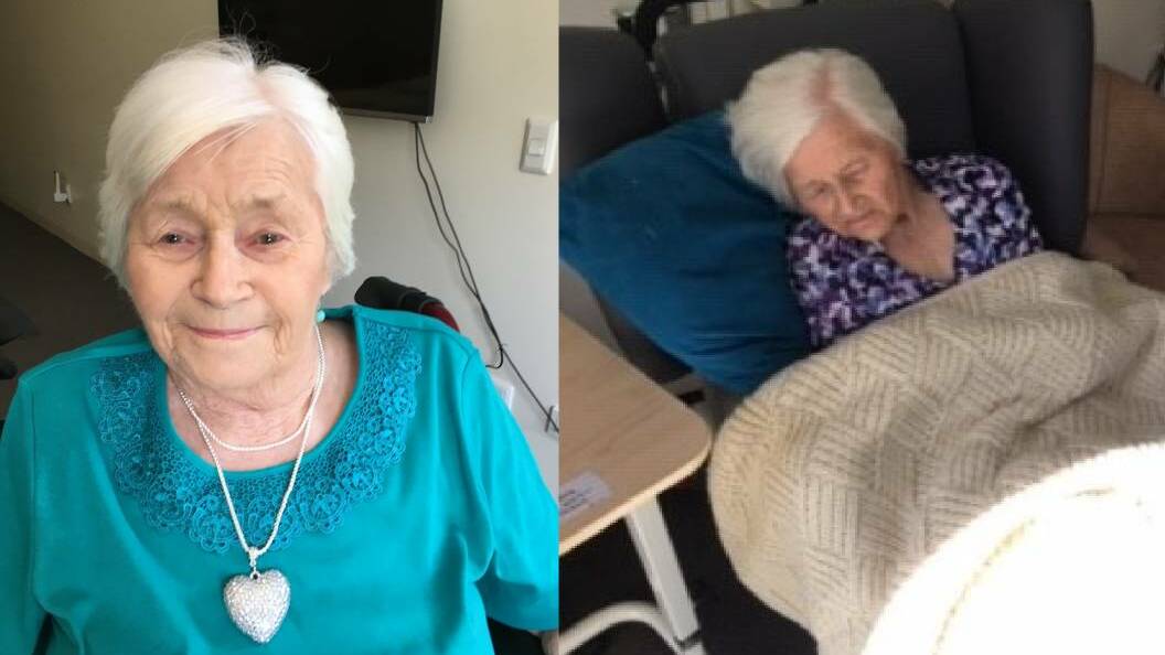  Bupa South Hobart resident Emily Flanagan in December 2016, left, and August 2019, right. Pictures: supplied