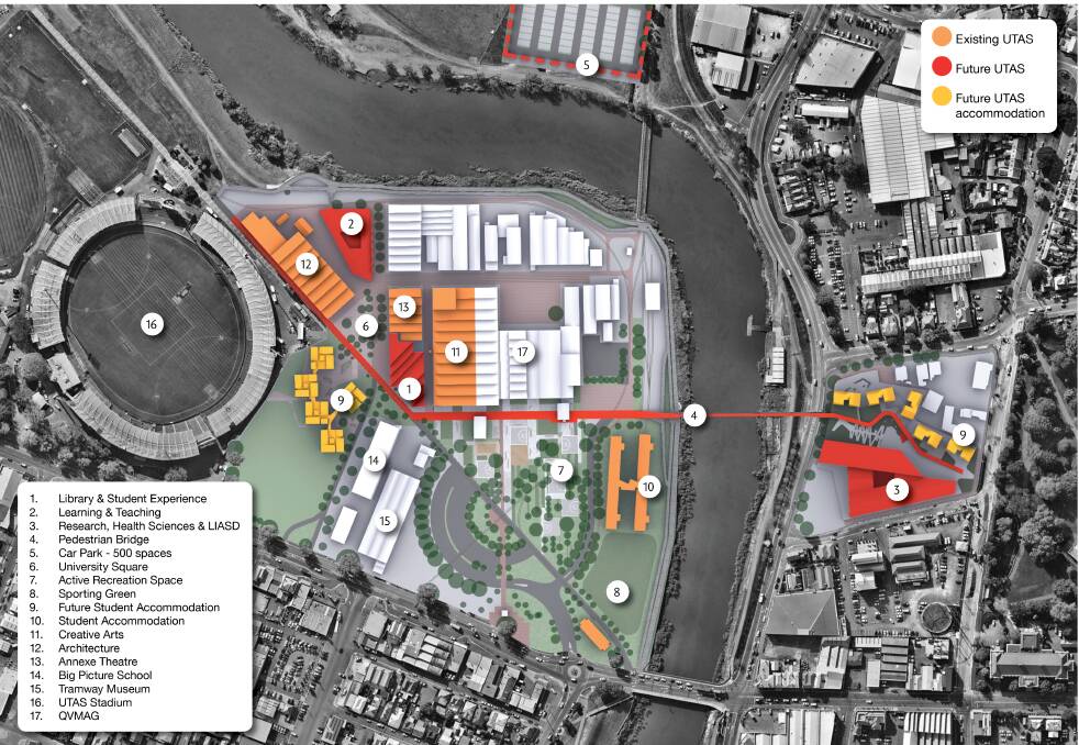 NEW PLANS: The Inveresk campus will proceed over four stages, and will result in the construction of three major new buildings. The first building is expected to be completed by 2021. Picture: supplied