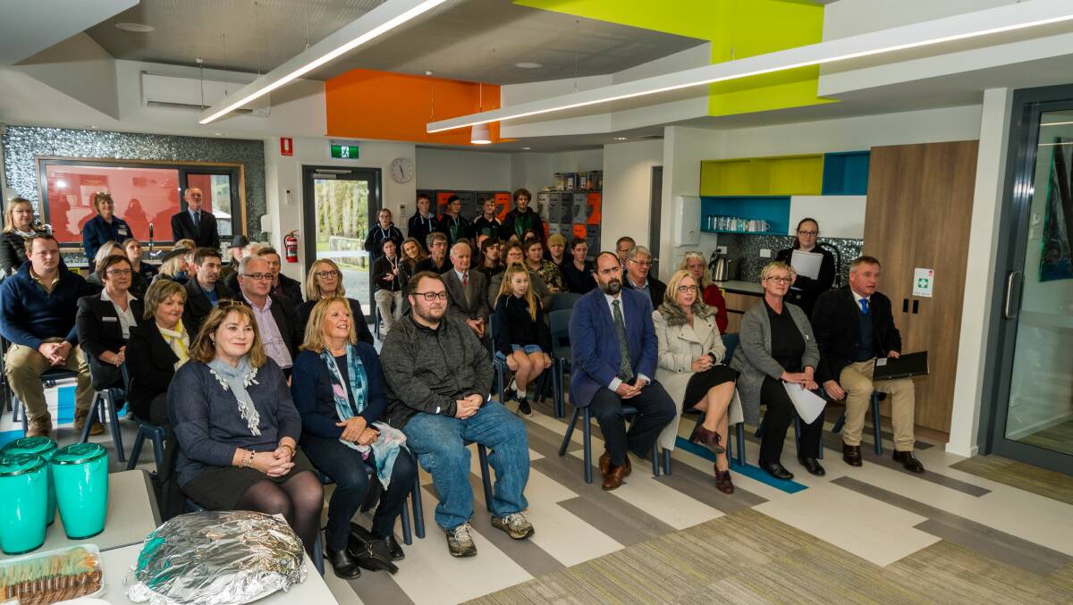 Staff, students and guests gathered for the official opening.