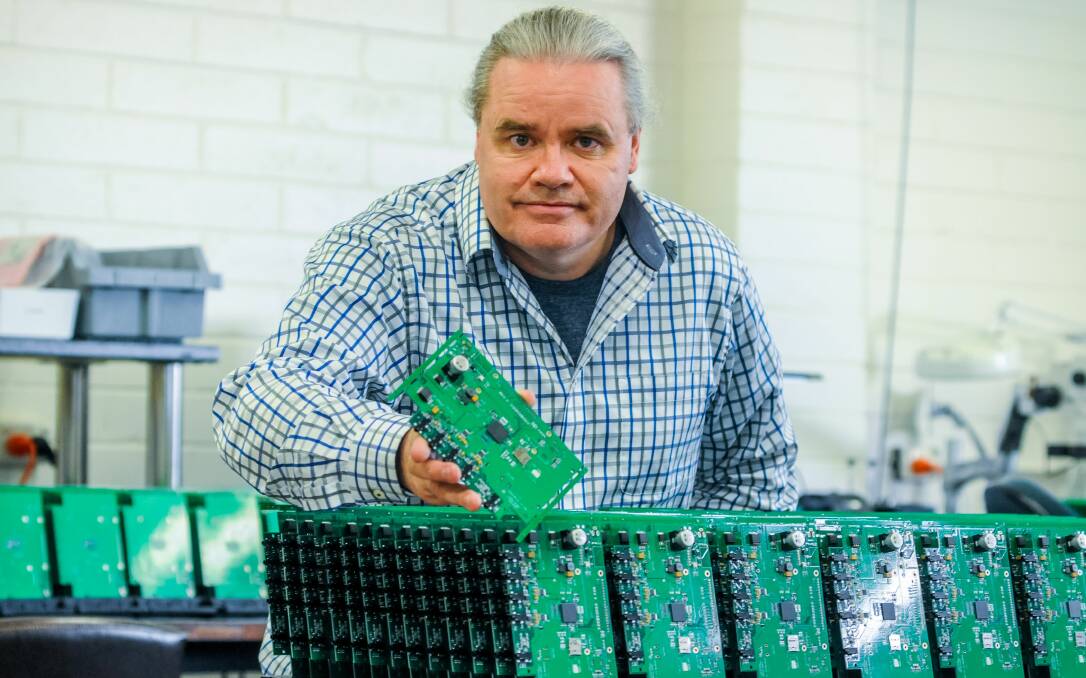 BOOST: Definium Technologies director Mike Cruse. Definium has secured a $1.5 million contract to supply sensors and internet gateways to the national mining sector. Picture: Neil Richardson