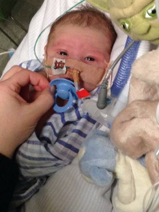 Finn was born with a congenital heart condition, and underwent open heart surgery hours after he was born at the Melbourne Children's Hospital.