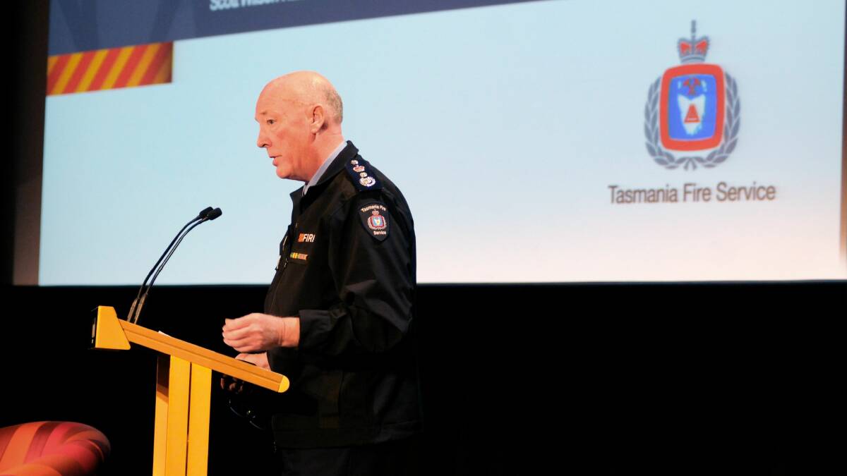 Former TFS regional chief Mike Brown addresses the regional conference in 2016.