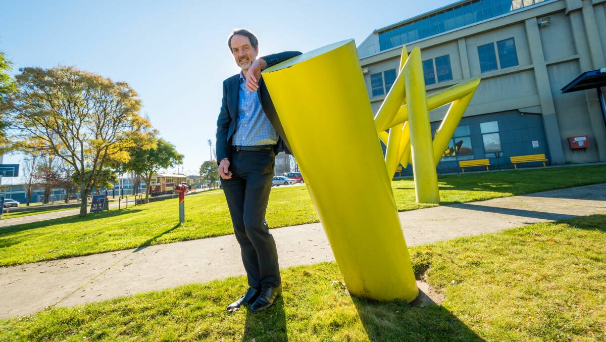 MEANINGFUL: University of Tasmania vice-chancellor Rufus Black at the Inveresk site of its new campus. Picture: Philip Biggs