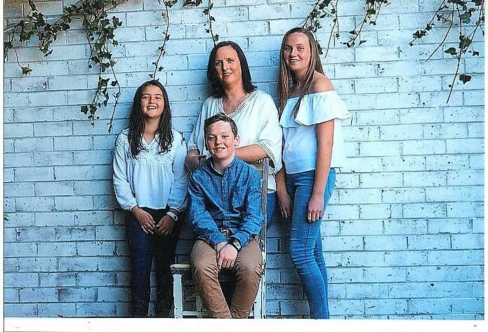 MATRIARCH: Karie Hall 'lived for her children' according to her mother Kym Terry. Karie is pictured here with her children, Charli, Joe and Billie.