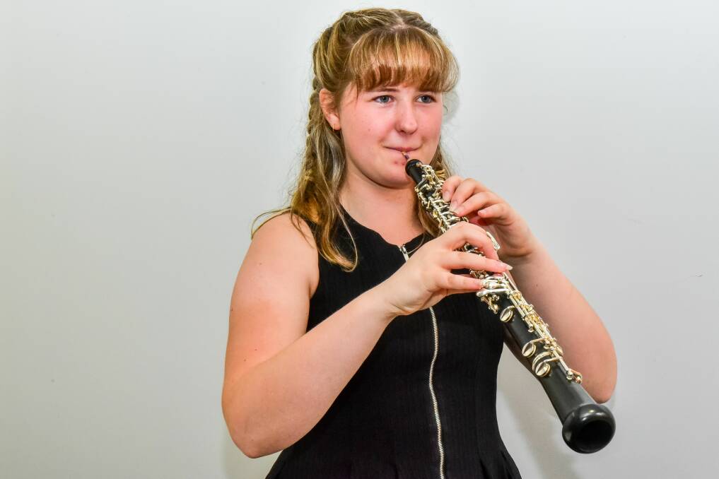IMPACTS: Launceston student Krystal Van Der Staay plays oboe with the Tasmanian Youth Orchestra, which is expanding into Northern Tasmania. Picture: Neil Richardson