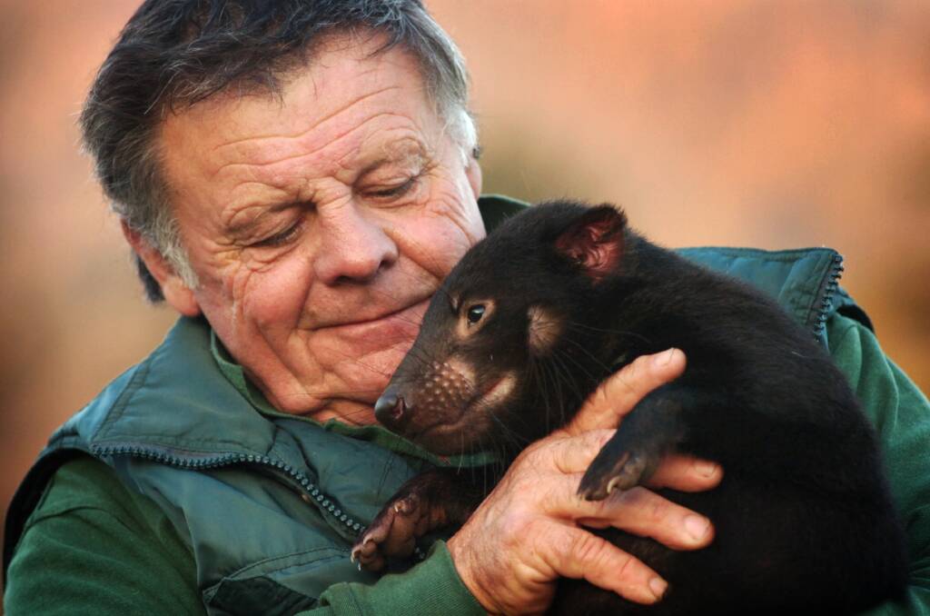 LARRIKIN: Tasmania Zoo founder Richard "Dick" Warren, who lost his battle with cancer on Monday. 