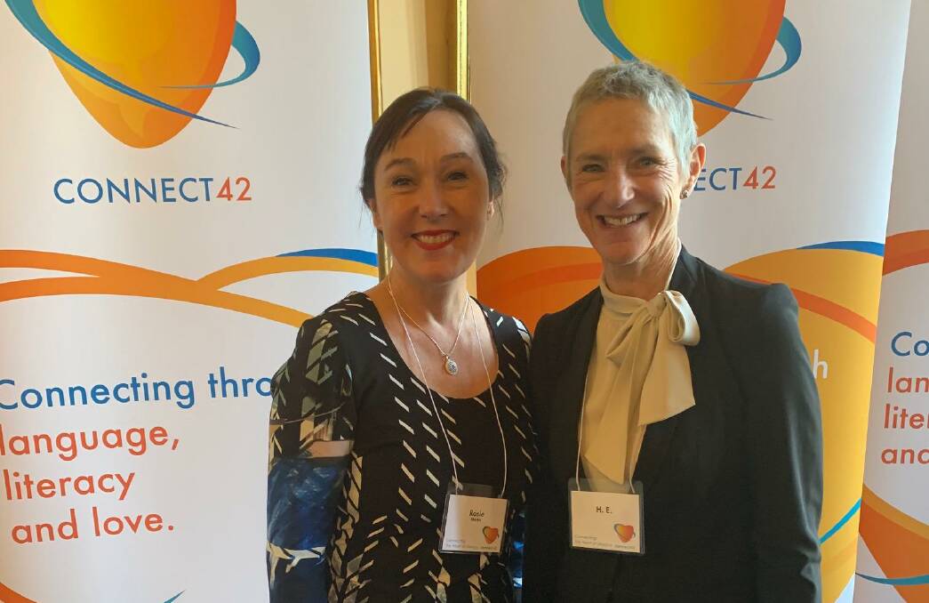 LITERAL CONNECTIONS: connect42 founder and chief executive Rosie Martin and Tasmanian Governor Kate Warner. Picture: Supplied