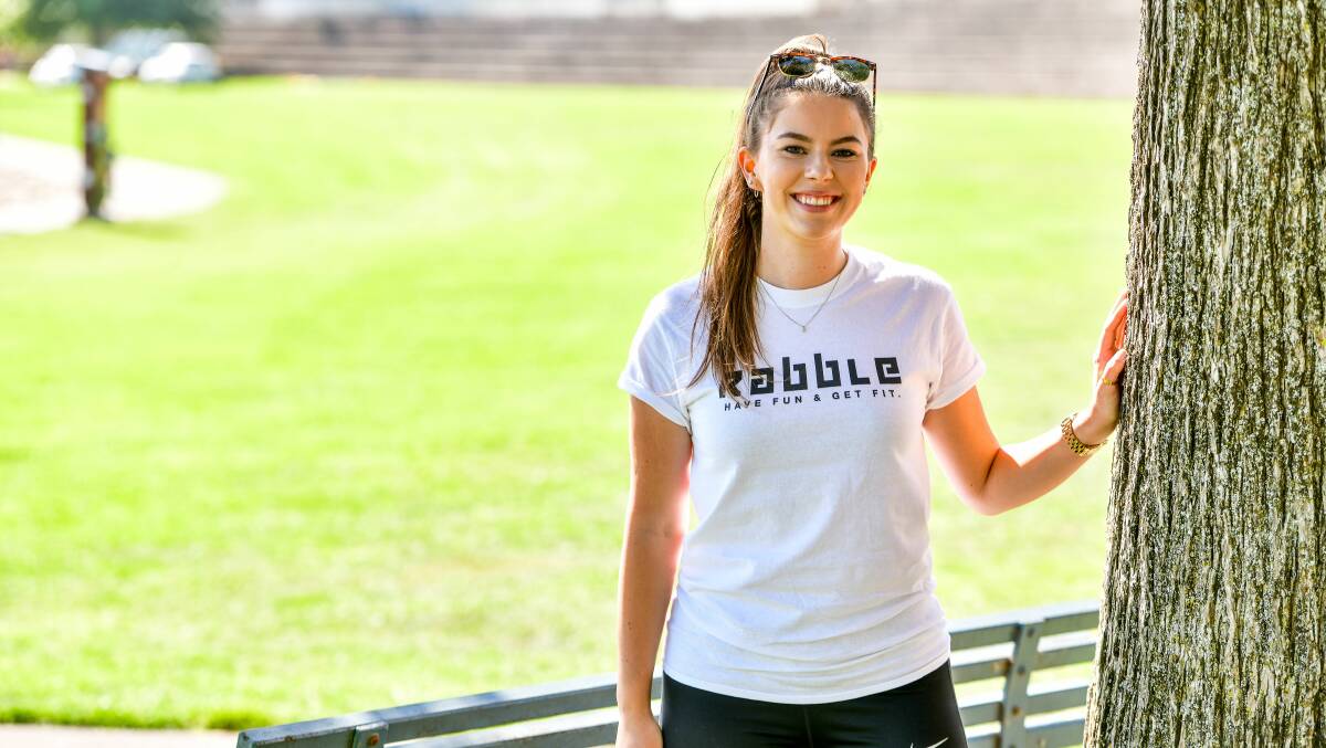 GAMEPLAY: Rabble Launceston owner Ally Colbeck launches her fitness business at Royal Park on Saturday. Picture: Scott Gelston