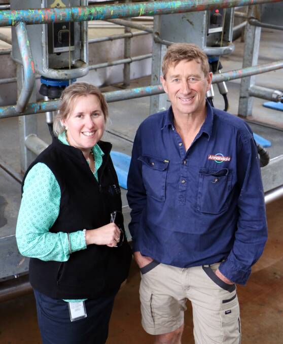 TURNING A PROFIT: Georgie Pengilley and Richard Gardner at the Annandale Water for Profit Program event in Tunbridge. Picture: Phoebe Bobbi.