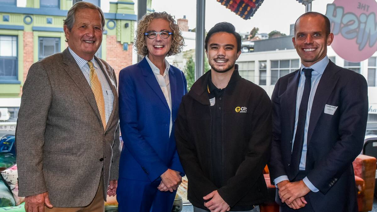 Nicholas d'Antoine, of Cape Hope Foundation; Louise Walsh, of Future Generation; City Mission's Alex Chee; and Hamish Foletta from Sarto Advisory. Picture: Neil Richardson