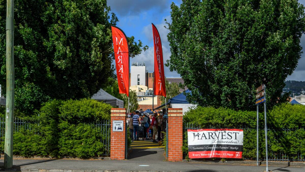 Thousands of people flock to Harvest Launceston every Saturday morning. Picture: Scott Gelston