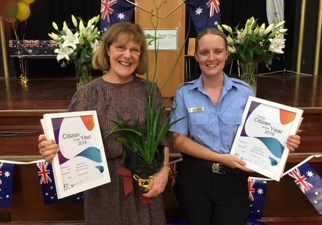 Melanie Norton and April Bromley with their awards. Picture: Supplied