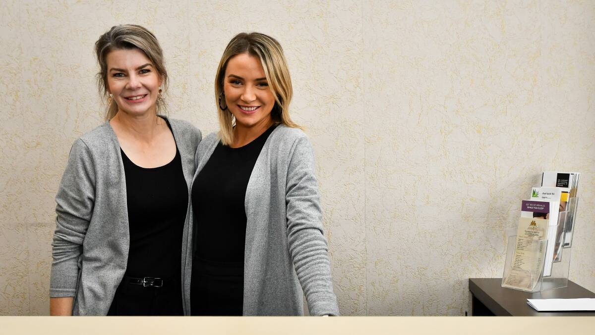 CHANGING OF THE GUARD: Ambiance Skin & Body's Julie-Anne Smith and Hollie Howard. Picture: Scott Gelston