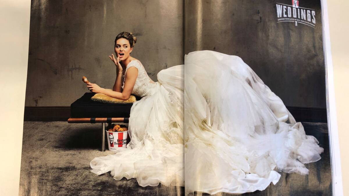KFC Weddings' Harper's BAZAAR ad. Picture: Supplied