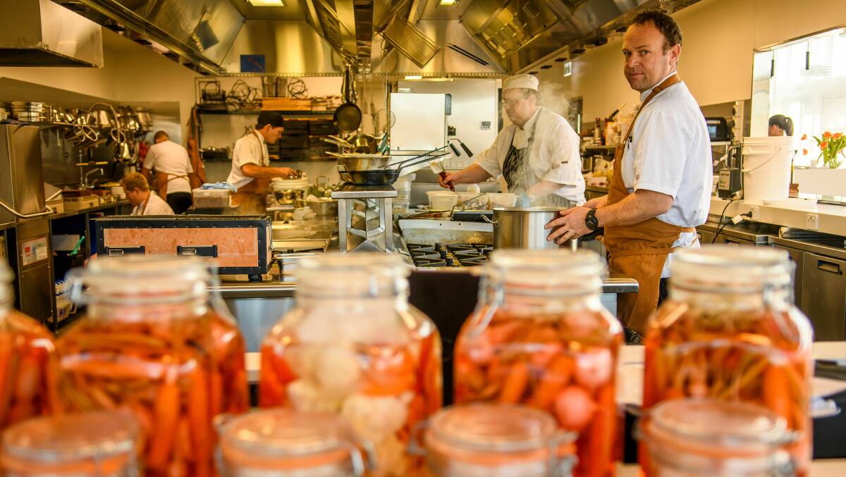 BEST NEW SPOT: Grain of the Silos head chef Peter Twitchett in the award-winning kitchen at Peppers Silo Hotel. Picture: Scott Gelston