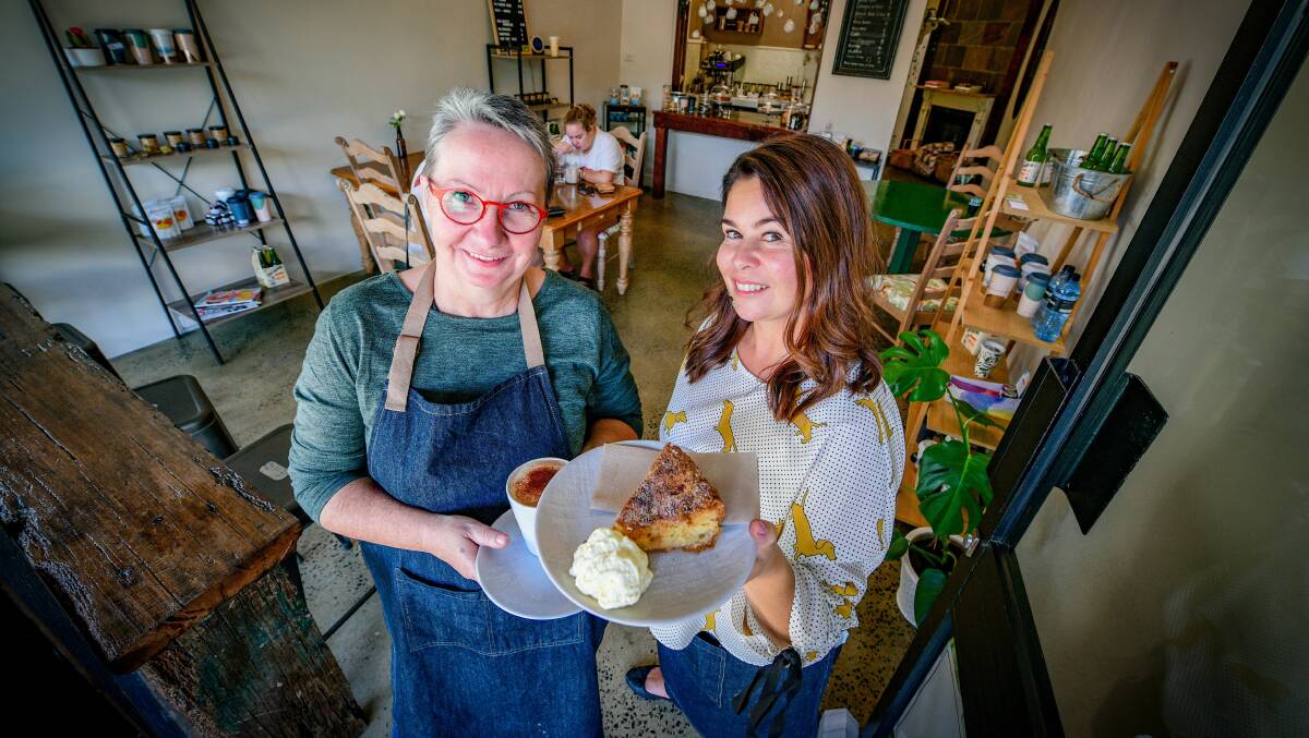 HOME-MADE: Sue Fenton and Elizabeth Kendell at Oak Tree Cafe in Tamar Street, Launceston. Picture: Paul Scambler